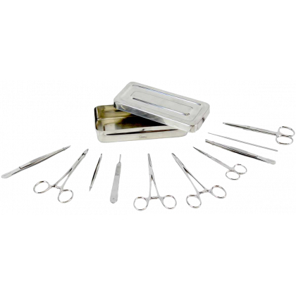 Surgical Minor Surgery Kit with Stainless Steel Sterilization Box Set